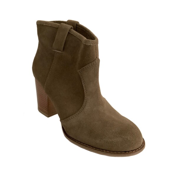 Splendid Bootie Women Size 6.5M Taupe Chelsea Block Heel - Picture 1 of 11
